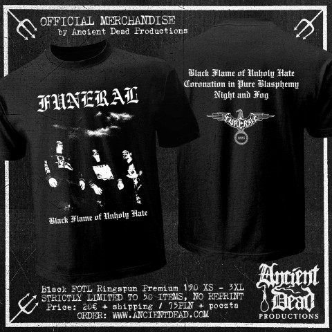 FUNERAL Black Flame of Unholy Hate T-SHIRT